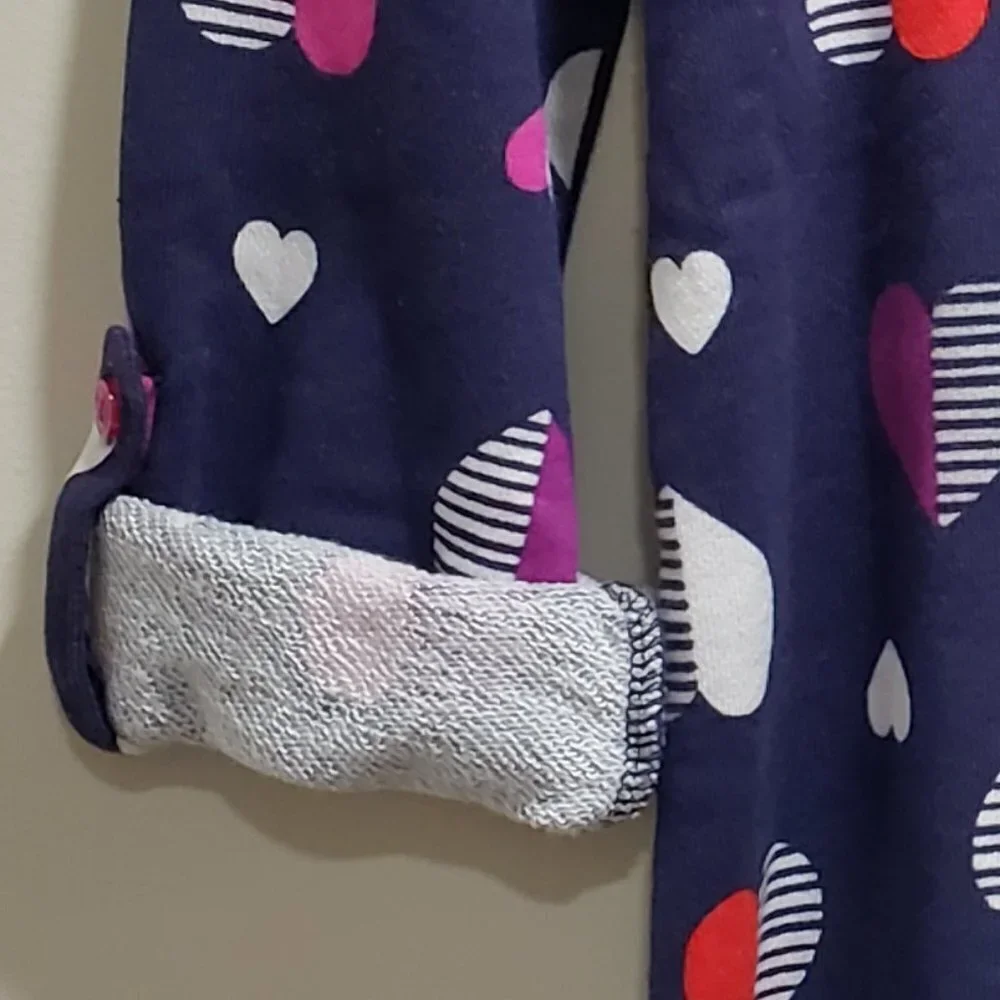 Gymboree Girl’s Multicolor Heart Print Long Sleeve Dress - Size 10 - Adorable